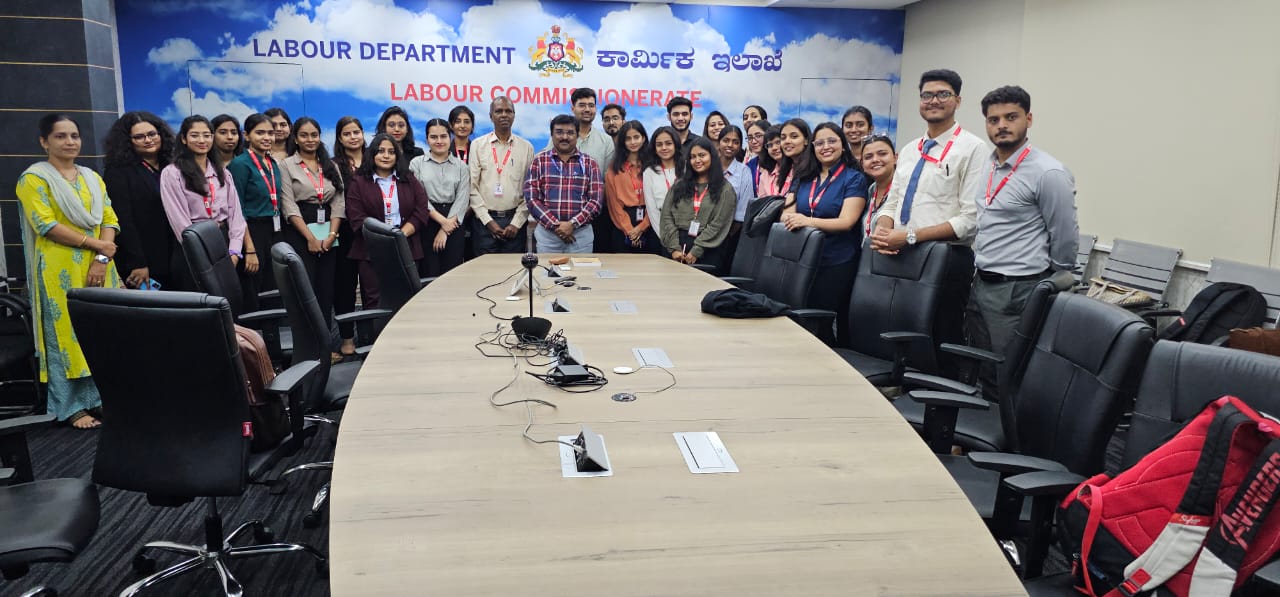 Interactions with students from Xavier Institute of Management, Bengaluru on recent trends in HR/IR on 13/8/24 at Labour Commissionerate office.