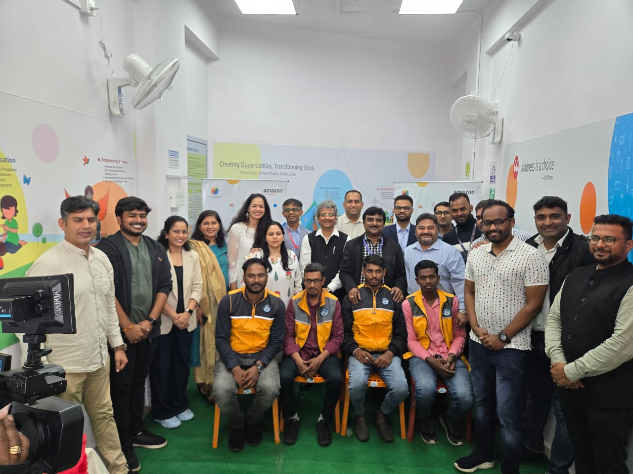 Opening of Ashraya rest place for gig workers in Bengaluru city by Amazon India today