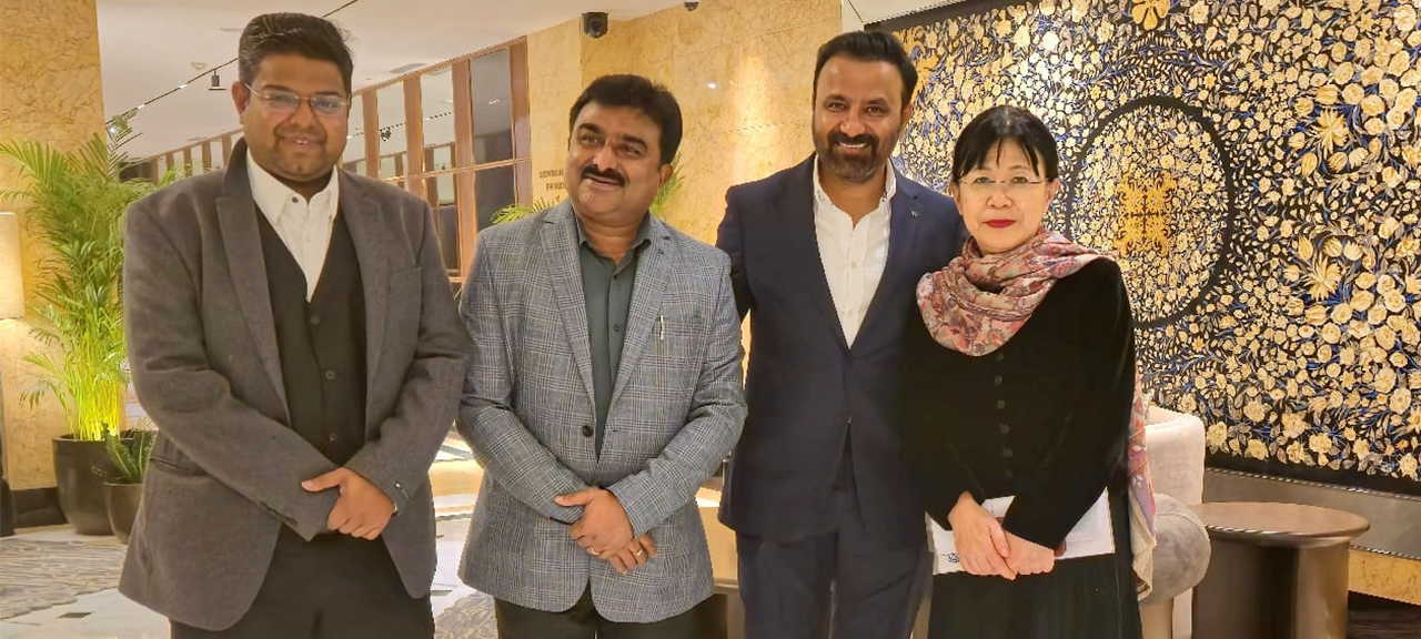 ILO Country Director, Michiko Miyomoto & HLM Sri Santhosh S Lad, & Karun from ILO At Delhi